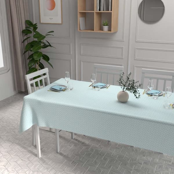 Tryckta fläckavvisande duk rektangulär 140x300 cm ROSALIA, av Soleil d'Ocre Blå