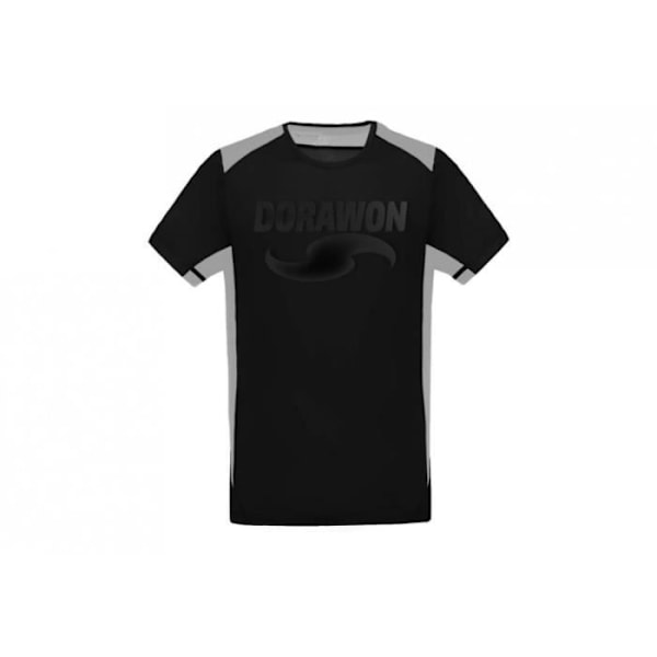 Tvåfärgad MESH sport t-shirt - DORAWON - Svart och grå - Korta ärmar - Andas - Multisport Svart XXXL