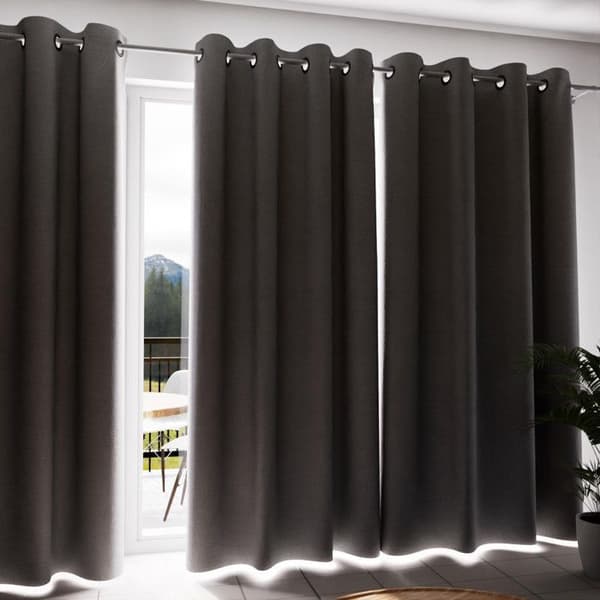 Ögla gardin 100% mörkläggande 135x300 cm ECLIPSE grå, av Soleil d'ocre Grå