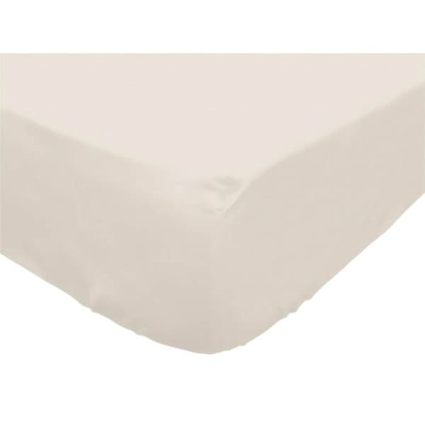 Lakan i polycotton 160x200 cm PERCALE linne, av Soleil d'ocre Ecru