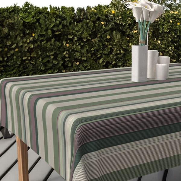 Rektangulär duk med tryck mot fläckar 140x300 cm BAYADRES khaki, av Soleil d'Ocre Kaki