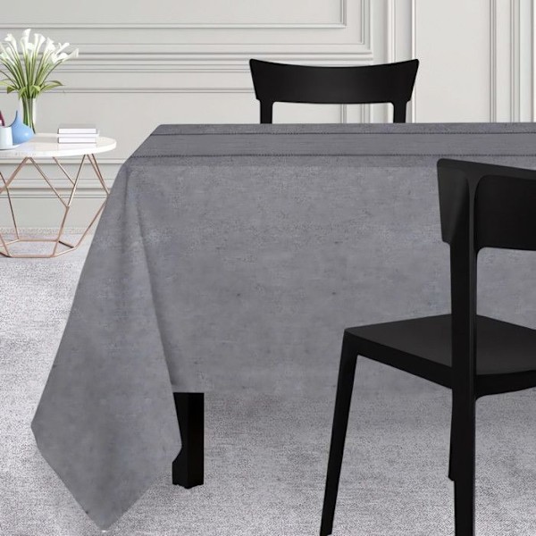 Rektangulär duk 150x300 cm VENISE grå, av Soleil d'Ocre Grå
