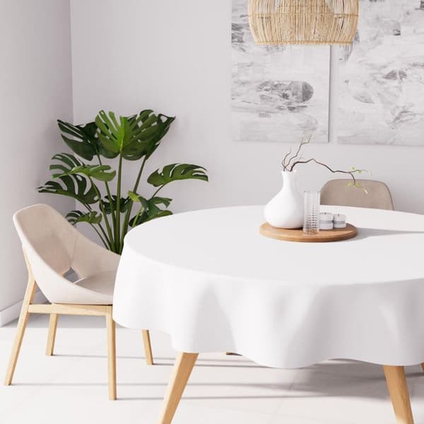 Rund fläckfri duk 180 cm ALIX vit Vit