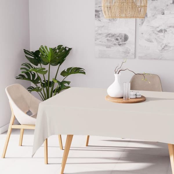 Rektangulär fläckavvisande duk 140x300 cm ALIX Lin, av Soleil d'ocre Ecru