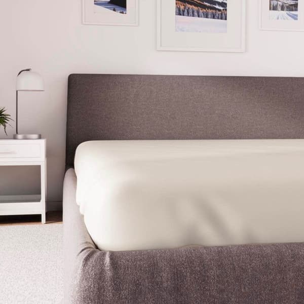 Lakan i polycotton 160x200 cm PERCALE linne, av Soleil d'ocre Ecru