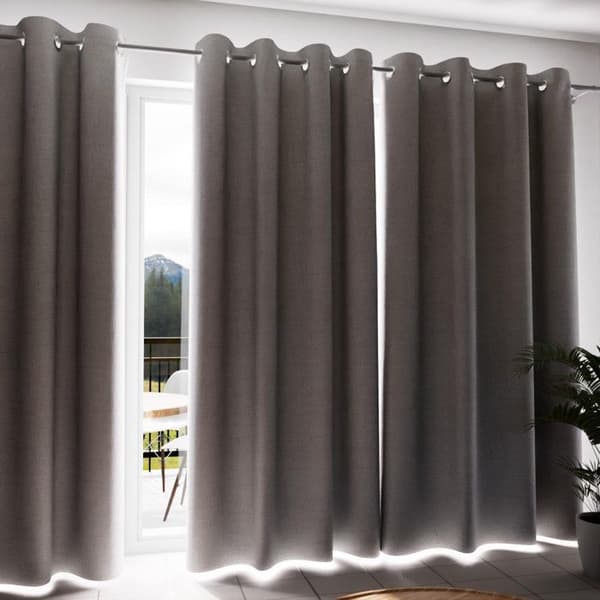Ögla gardin som blockerar ljus - SOLEIL D'OCRE - Eclipse - 135x250 cm - 100% blockerande - Vit Vit