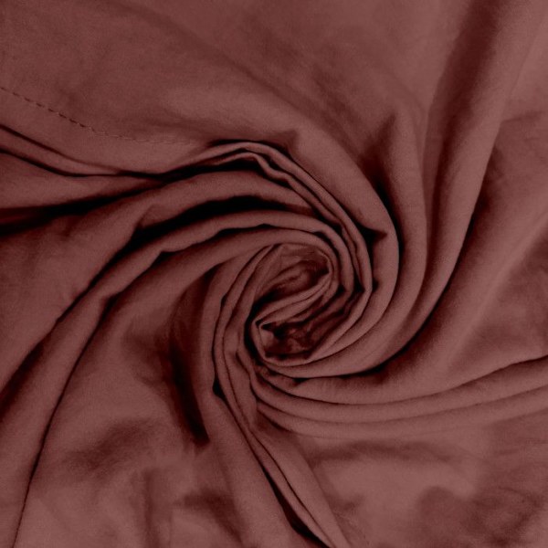 Parure sängkläder i tvättad mikrofiber 140x200 cm BOHEME tegel, av Soleil d'Ocre Tegel