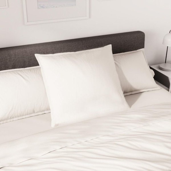 Platt lakan i polybomull 180x290 cm PERCALE linne, av Soleil d'ocre Ecru
