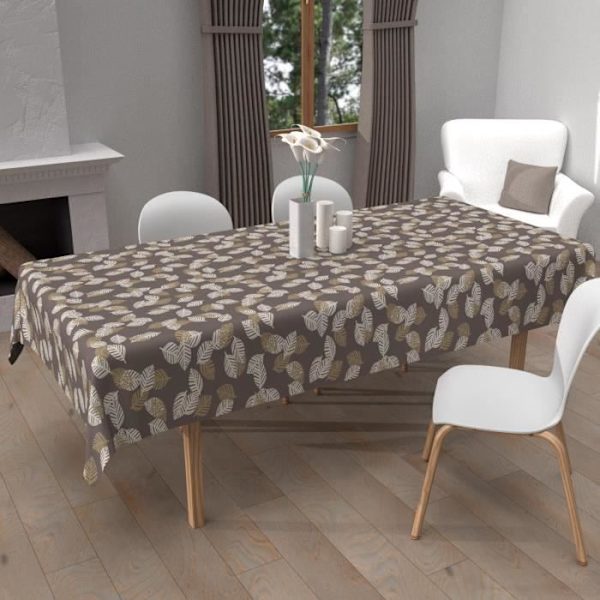 Rektangulär anti-fläcktryckt duk 140x200 cm CERES, av Soleil d'Ocre Flerfärgad