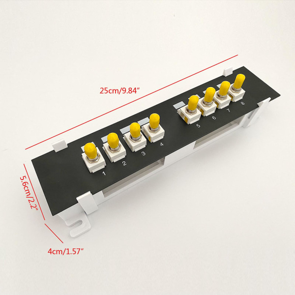 8-portars optisk fiber patchpanel Rj45 modulmonterad tom panel