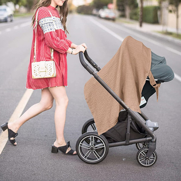 Amning Bomullsskydd Integritetsskydd med Halter Neck Nursing Filtar Breastfeeding Skydd blå blue