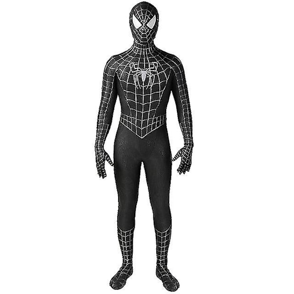 Svart/röd Tobey Maguire Spiderman-dräkt - Perfekt för Cosplay & Halloween (vuxna/barn) black 110 black black 170