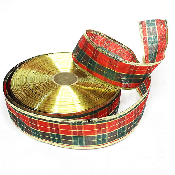 Skotsk pläd julband Krans Present Bröllopskonst Hantverk Presentförpackning1ströd