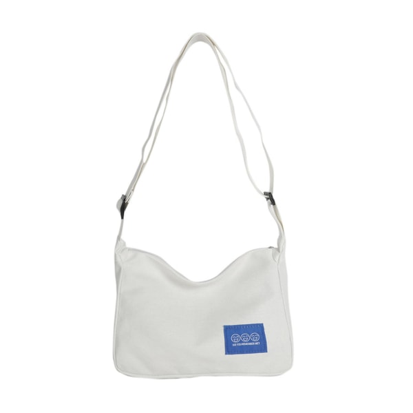 Canvas Handväskor För Kvinnor Crossbody Väska Casual Tote Resväska Herr White L