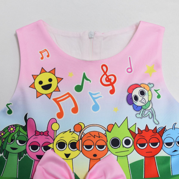 Uusi Sprunki Incredibox Rhythm Box -mekko Rusettimekko pinkki pink 130