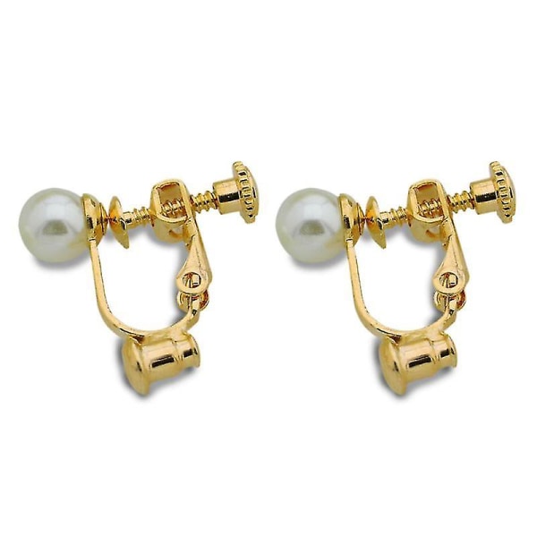 1 par handgjorda 4 färger örhängen omvandlare No-pierced öron Förvandla vilken dubb som helst till ett clip-on smycke fyndjm
