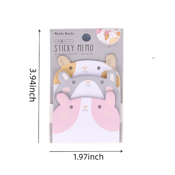 Cute Animal Cartoon Sticky Notes Kawaii Sticky Notes Funny