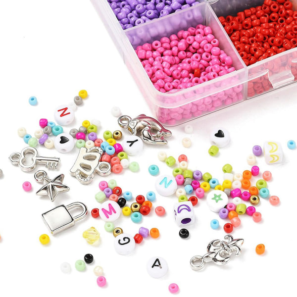 Färgglada halsband gör pärlor Kit Multifunktionella akrylpärlor