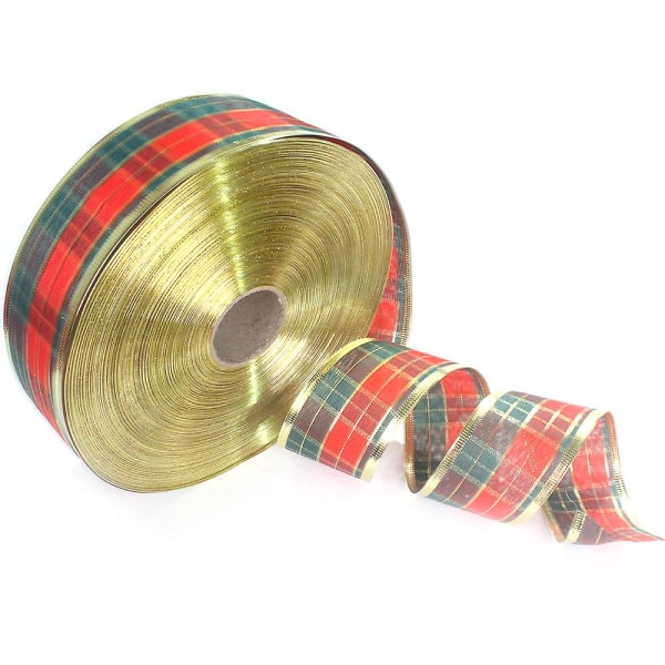 Skotsk pläd julband Krans Present Bröllopskonst Hantverk Presentförpackning1ströd