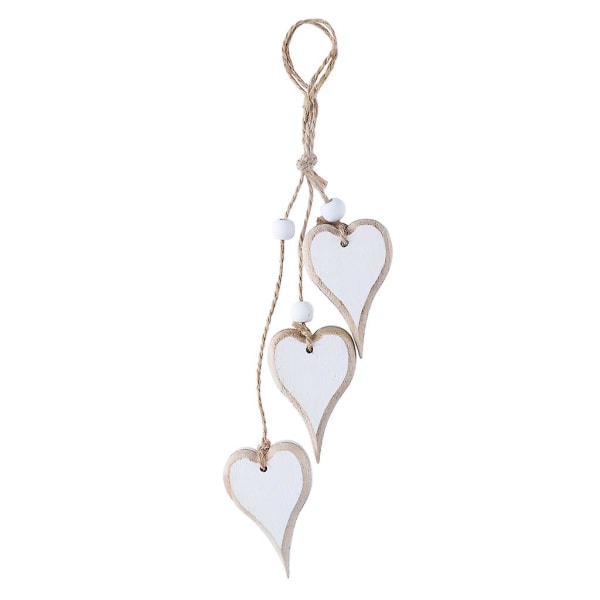 Hjärtformad träberlock DIY trähantverk hängande prydnad för bröllop