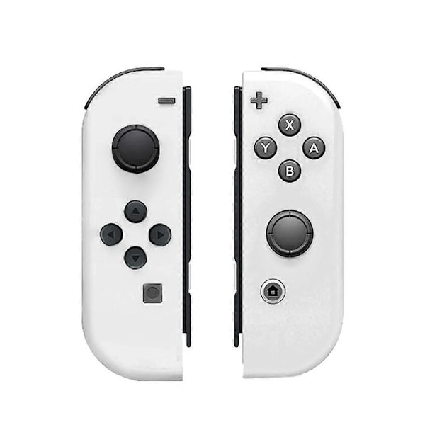 Switch JoyPad Joycons Kontroller för Nintendo Switch med Handledsrem Joystick Gamepad Joy Cons Bluetooth Trådlös Kontroll White White