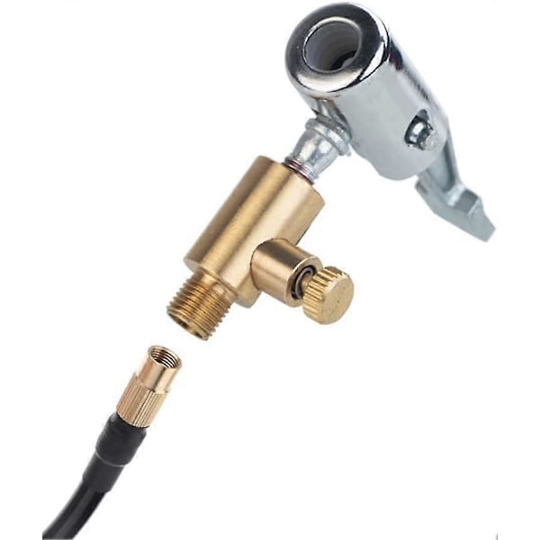 Bildäckspump, luftpump, luftchuck däckventilkobling, adapter, bilventil, spakpluggsstil 2 (FMY)
