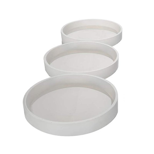 3-pack Stor DIY Rund Underlägg Silikonform, Diameter 10 cm, Gjutformar för Resin (haoyi)