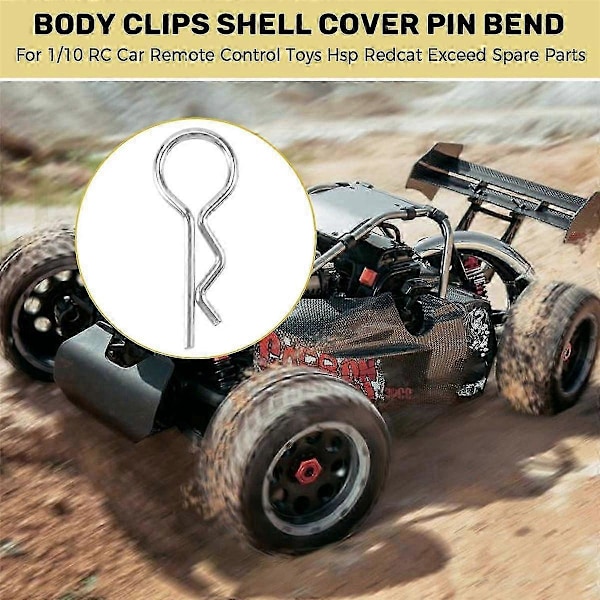 50st Mindre Stålclips S Skyddsstift Böj För 1/10 Rc Bil Fjärrkontroll Leksaker Reat Överträffa Reservdelar S-Yogu