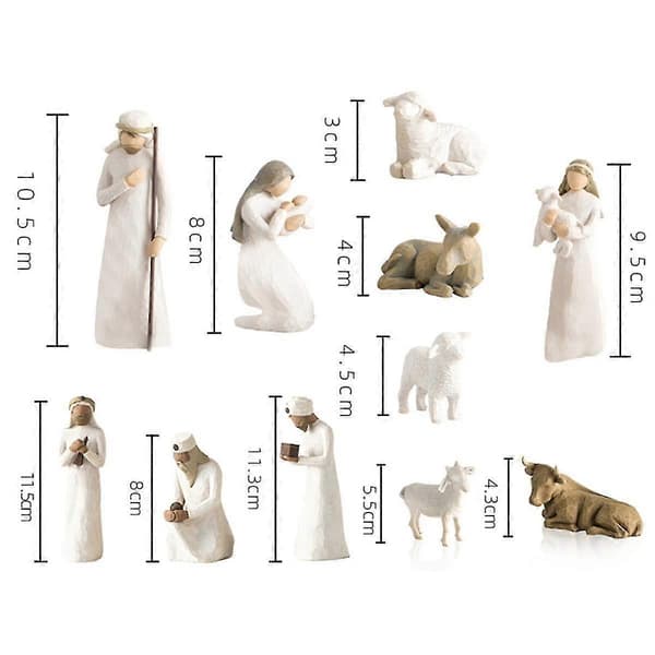 Julkrubba Staty Julkrubba Set Julkrubba Staty Lilla Jesus Krubba Miniatyr Kyrka