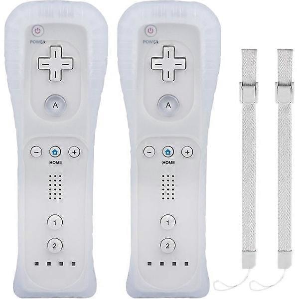 2 WII Handkontroller - Spelkontroll med Fodral - w