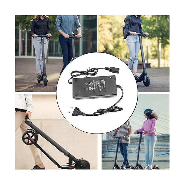 Strømadapter for elektrisk scooter 48v Ladeadapterdeler Strømmerlader (EU-plugg)