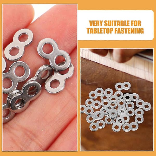 25 stk Bordplatefester 8-tallsfester Rustfritt Stål Bordplatekoblinger