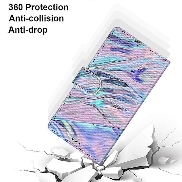 Fodral för Samsung Galaxy A8 2018 Färgad Ritning Korsstruktur Horisontell Flip PU Läderfodral med Hållare & Kortfack & Plånbok & Snodd