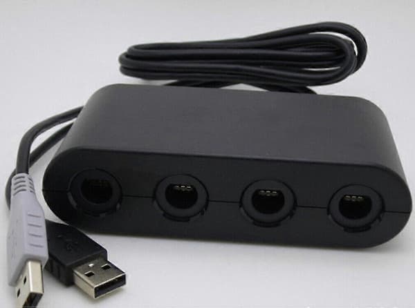 4-Portars Kontrolleradapter för Nintendo GameCube till Switch & Wii U & PC