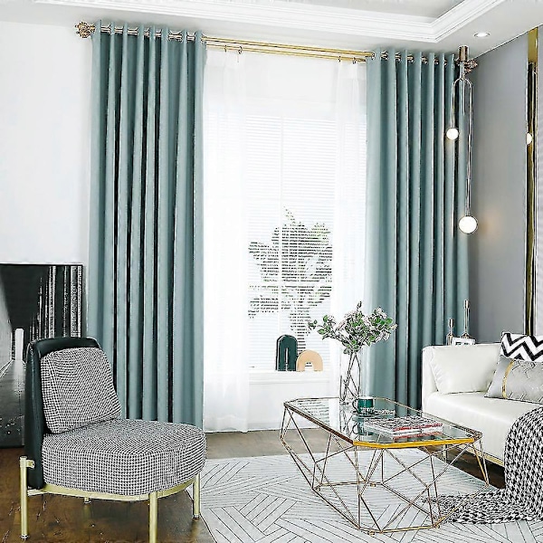 Mörkläggningsgardiner för sovrum med öljetter, isolerade rumsgardiner för vardagsrum, set med 2 paneler (39*51in) Kaffe 39w X 51l tum
