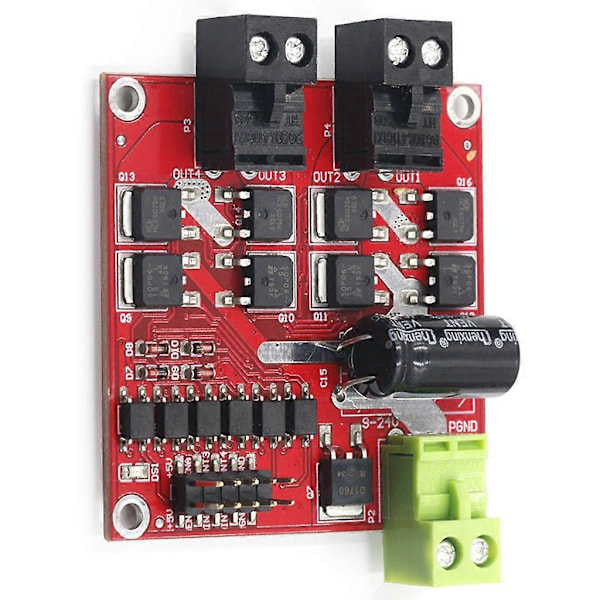 12V 24V 7A 160W Dubbel DC Motor Drivmodul H-brygga L298 Kontrollsignal