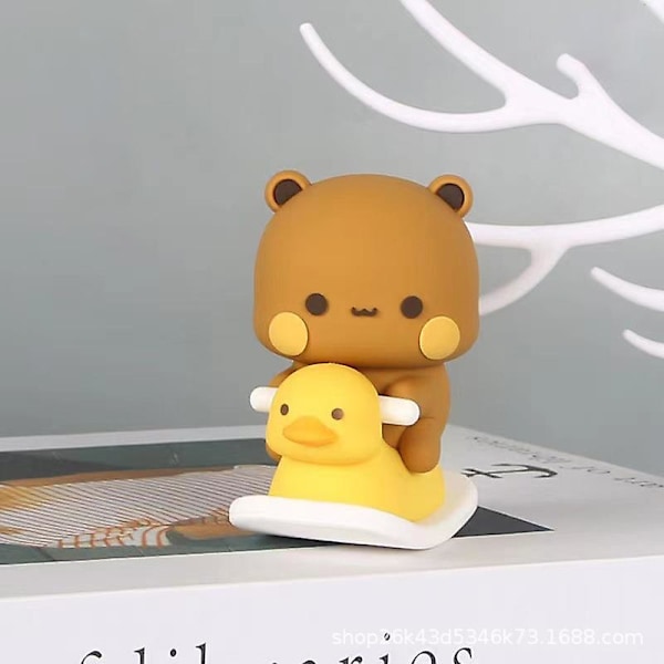 Kawaii Bubu och Dudu Docka Ornament Tecknad Mitao Panda Modell Bil Dekorationer