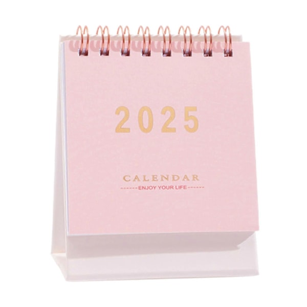 Liten Skrivbordskalender 2025 Stående Flip Skrivbordskalender Liten Skrivbordskalender Stående Månadsvis Skrivbordskalender Bordskalender Skrivbordsdekor För Hemmakontor Pink