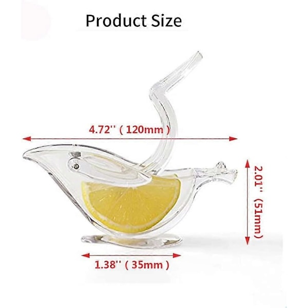 2-pack citronpressar, akryl citronpress, båtformad manuell citronpress för skivor