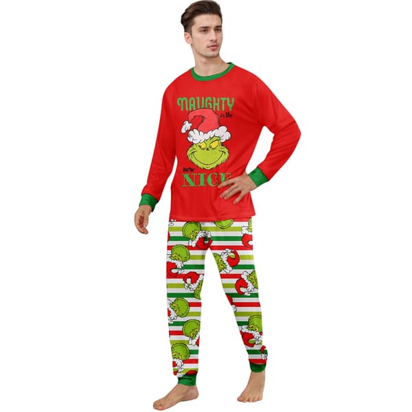Julepyjamas med GRINCH-print til forældre og børn, langærmet pyjamassæt til jul, hjemmetøj 0825 Daddy S