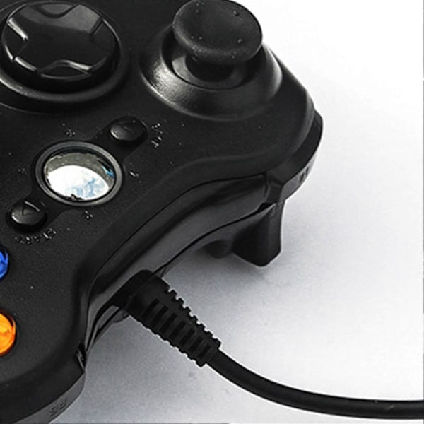 Trådbunden Gamepad för Xbox 360 Universal Vibration Trådbunden Joystick Spelkontroll för Android för PC Svart (FMY)