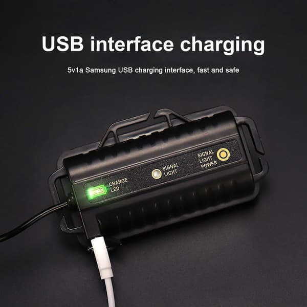 Ny Skywolfeye USB Oppladbar 8 LED Hodelykt Arbeidslys