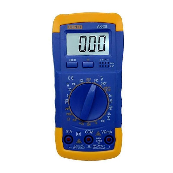 Digital Multimeter Elektrisk Testare för Voltmeter Amperemeter Ohmmeter Spänningsdetektor med LCD-skärm Macaron