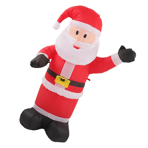 Jul Uppblåsbar Tomte Vattentät Rivtålig Uppblåsbar Tomtedekoration med LED-lampor UK Plug