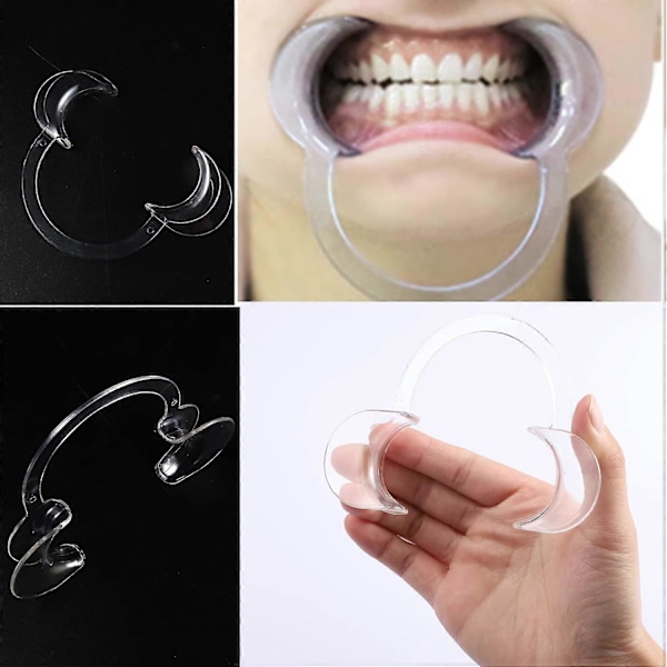 12 Stycken Munspreder, C-formad Munöppnare Dental Retraktor för Läppar och Kinder för Oral Inspektion, Behandling, Tandblekning, (FMY)