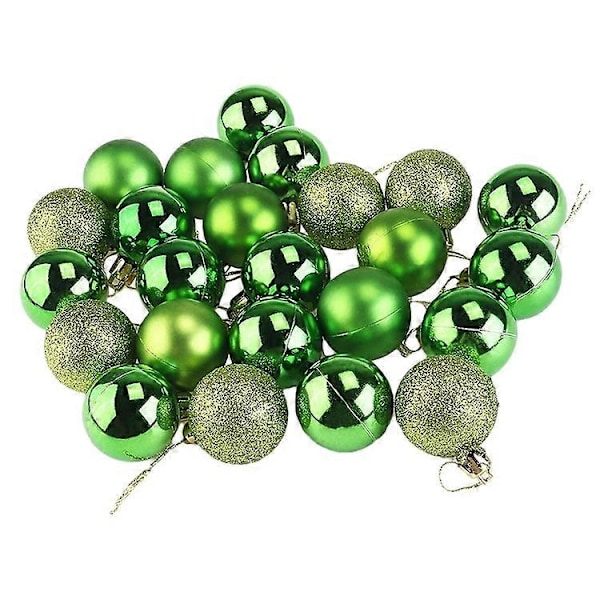 1 Ask 3cm Hem Julgransdekor Boll Prydnad Hängande Julgransfest Ornament Dekorationer Green