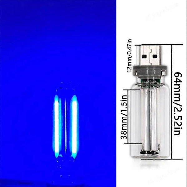 Bärbar USB Plug-in LED Mini Nattlampa Bil Atmosfär Ljus Mobila Lampor D