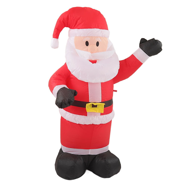 Jul Uppblåsbar Tomte Vattentät Rivtålig Uppblåsbar Tomtedekoration med LED-lampor UK Plug
