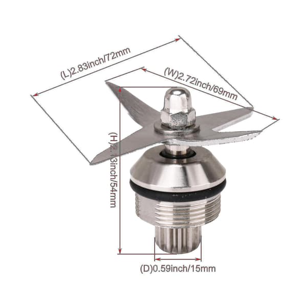 Metal Blender Kit Udskiftning Til Vitamix Sølv