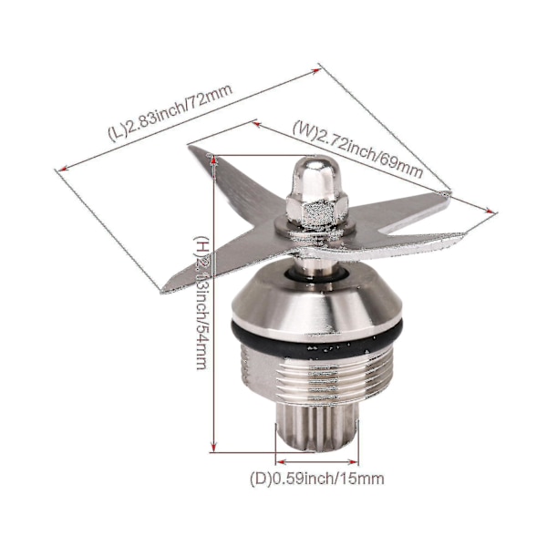 Metall Blender Kit Ersättning För Vitamix Silver(FMY)